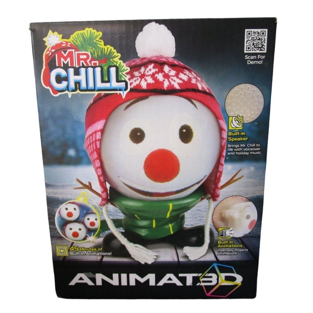 Mr Chill The Talking Singing Animated Snowman Christmas Decoration Unused IOB